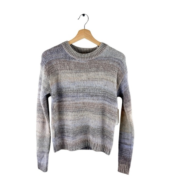 Something Navy Striped Wool Blend Sweater XS - Picture 3 of 8